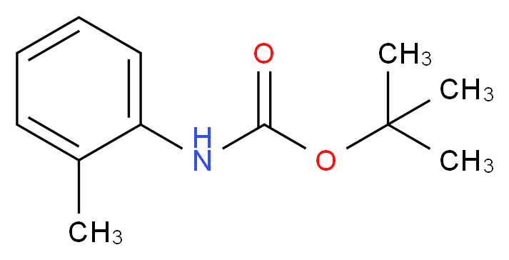 tert-butyl N-(2-methylphenyl)carbamate_分子结构_CAS_74965-31-4