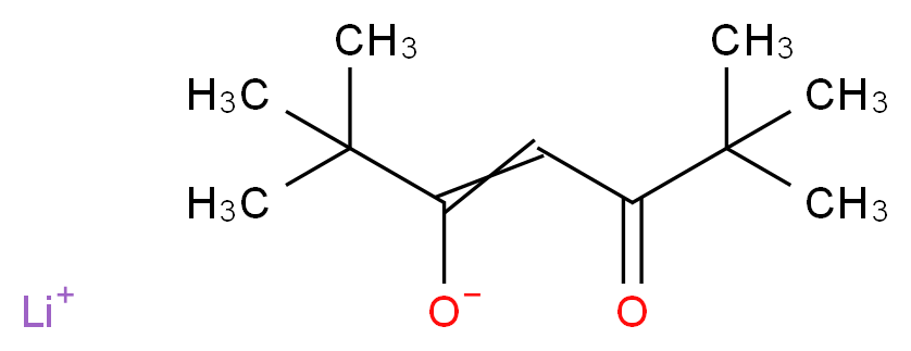 lithium(1+) ion (3Z)-2,2,6,6-tetramethyl-5-oxohept-3-en-3-olate_分子结构_CAS_22441-13-0