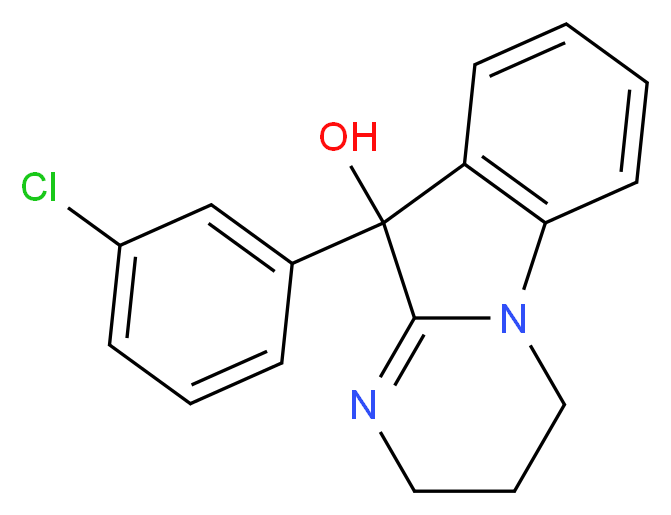 10-(3-chlorophenyl)-2H,3H,4H,10H-pyrimido[1,2-a]indol-10-ol_分子结构_CAS_37751-39-6