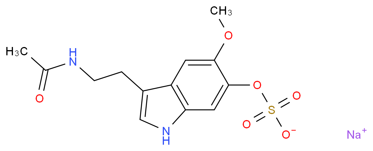 6-Sulfatoxy Melatonin Sodium Salt_分子结构_CAS_76290-78-3)