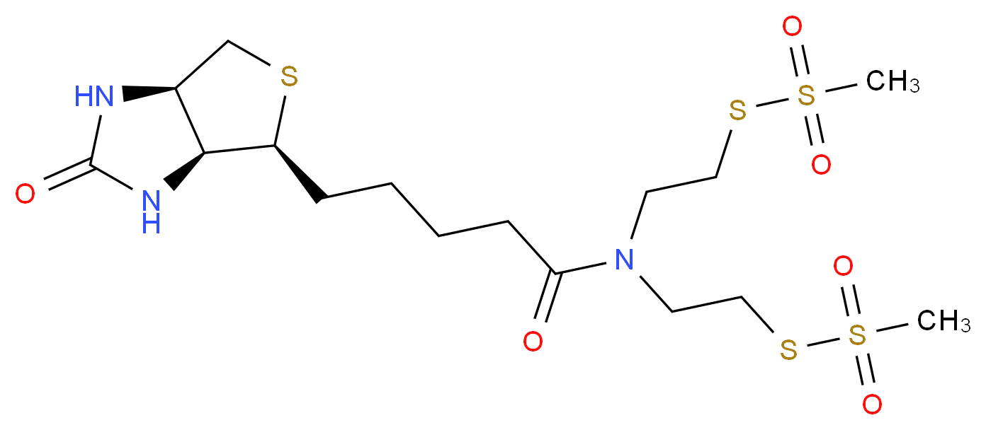 N,N-Bis(ethylmethanethiosulfonate) Biotinamide_分子结构_CAS_1217607-38-9)