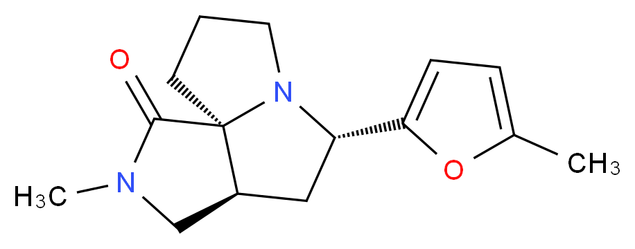 (3aS*,5S*,9aS*)-2-methyl-5-(5-methyl-2-furyl)hexahydro-7H-pyrrolo[3,4-g]pyrrolizin-1(2H)-one_分子结构_CAS_)