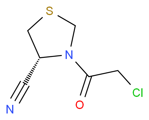 (4R)-3-(2-chloroacetyl)-1,3-thiazolidine-4-carbonitrile_分子结构_CAS_412293-40-4