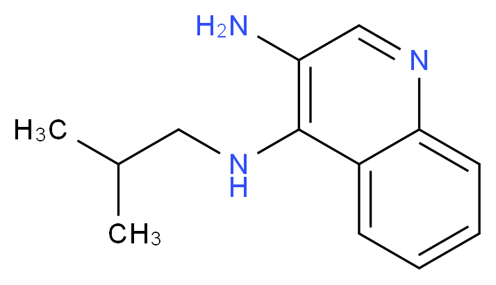 N4-Isobutylquinoline-3,4-diamine_分子结构_CAS_99010-09-0)