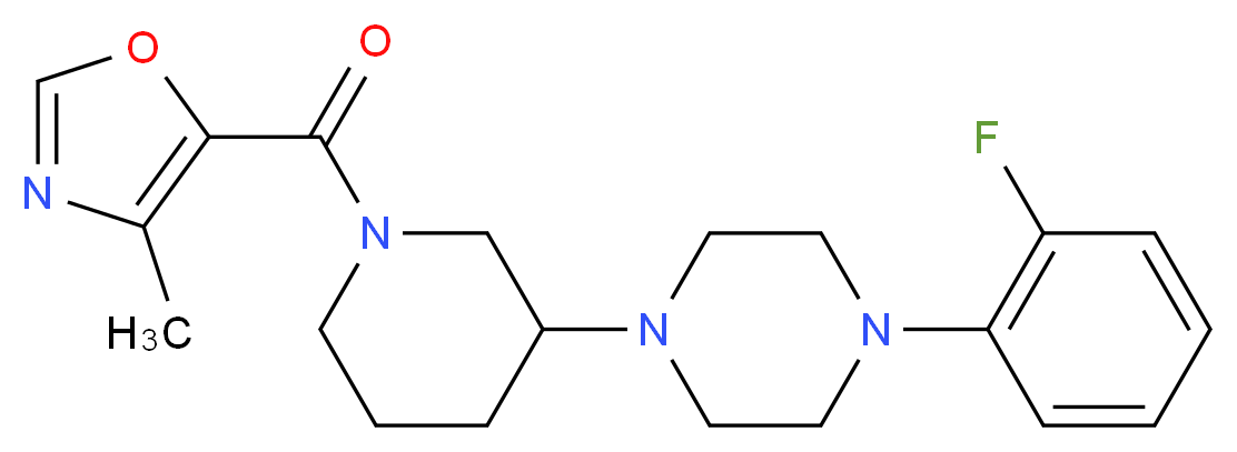 1-(2-fluorophenyl)-4-{1-[(4-methyl-1,3-oxazol-5-yl)carbonyl]-3-piperidinyl}piperazine_分子结构_CAS_)