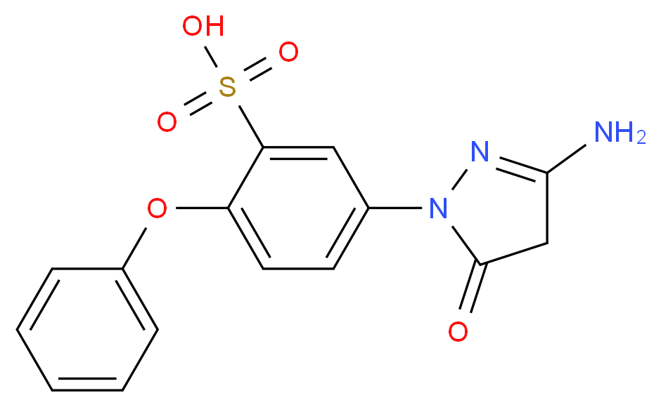 5-(3-氨基-5-氧代-2-吡唑啉-1-基)-2-苯氧基苯磺酸_分子结构_CAS_30479-81-3)