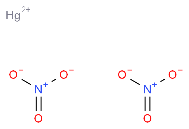 硝酸汞(II) 溶液_分子结构_CAS_7783-34-8)