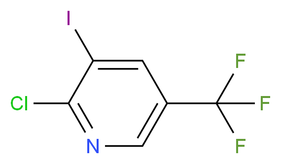 2-Chloro-3-iodo-5-(trifluoromethyl)pyridine_分子结构_CAS_505084-56-0)