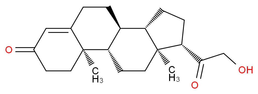 (1S,2R,10S,11S,14S,15S)-14-(2-hydroxyacetyl)-2,15-dimethyltetracyclo[8.7.0.0<sup>2</sup>,<sup>7</sup>.0<sup>1</sup><sup>1</sup>,<sup>1</sup><sup>5</sup>]heptadec-6-en-5-one_分子结构_CAS_55487-63-3