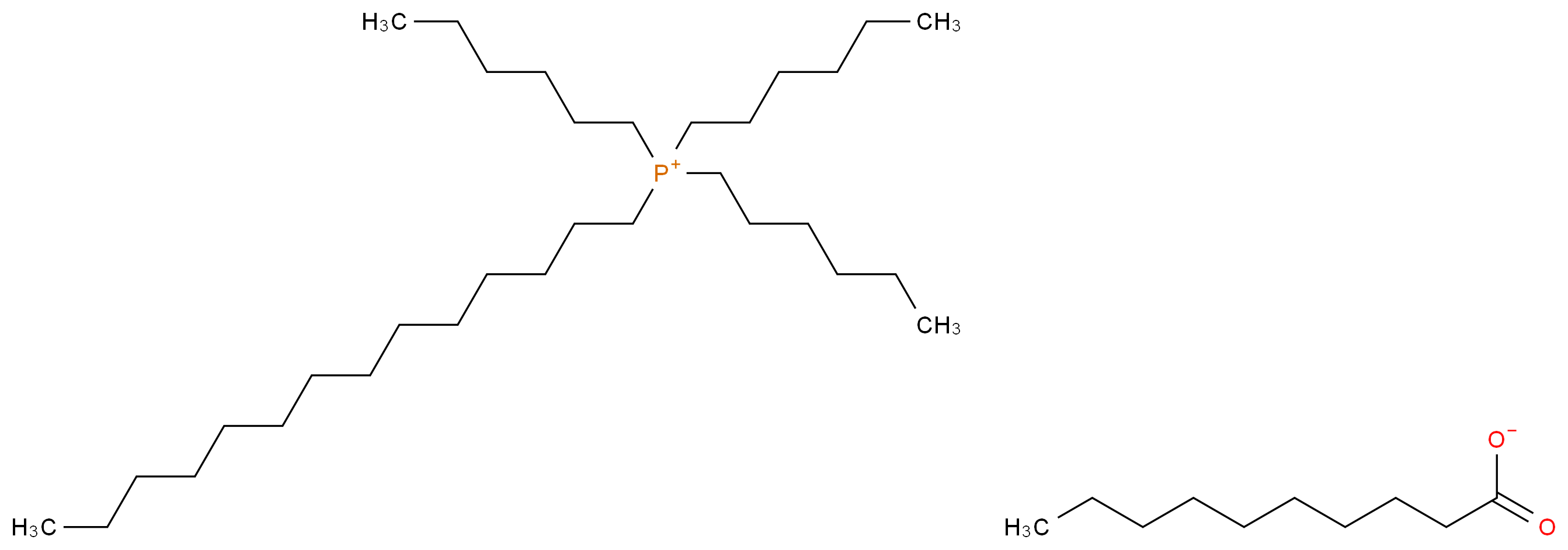 trihexyl(tetradecyl)phosphanium decanoate_分子结构_CAS_465527-65-5