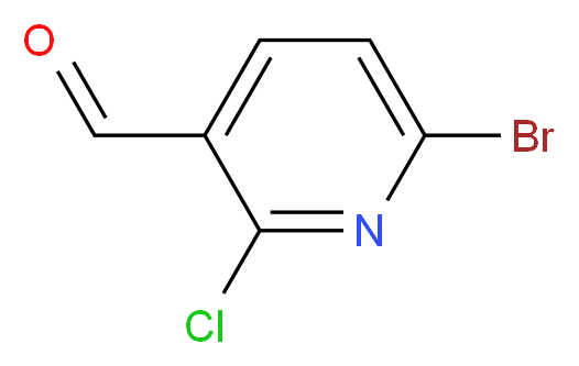 6-Bromo-2-chloronicotinaldehyde_分子结构_CAS_1125410-08-3)