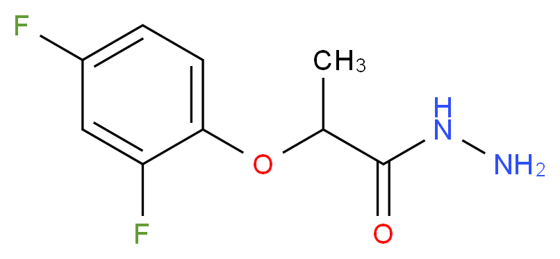 2-(2,4-difluorophenoxy)propanehydrazide_分子结构_CAS_588678-32-4