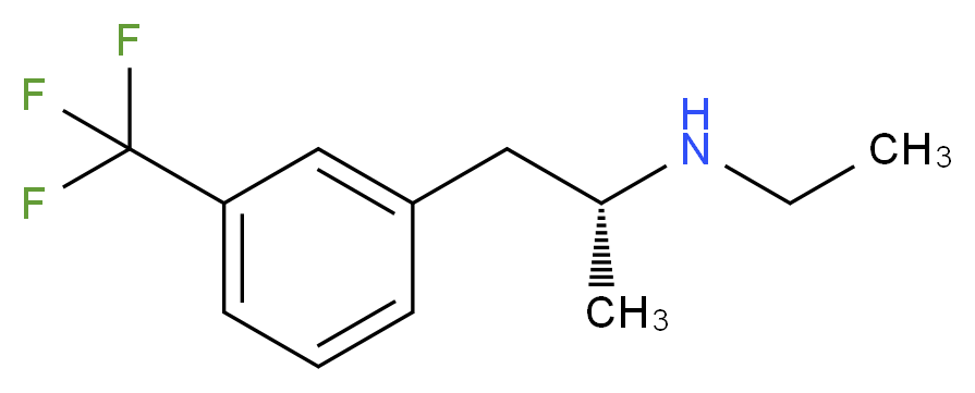 ethyl[(2R)-1-[3-(trifluoromethyl)phenyl]propan-2-yl]amine_分子结构_CAS_37577-24-5