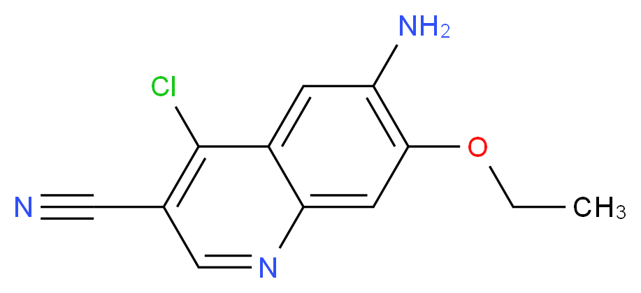 6-amino-4-chloro-7-ethoxyquinoline-3-carbonitrile_分子结构_CAS_848133-87-9
