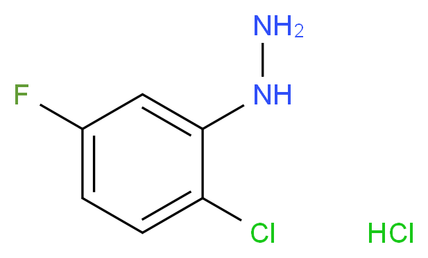 2-Chloro-5-fluorophenylhydrazine hydrochloride_分子结构_CAS_502496-25-5)