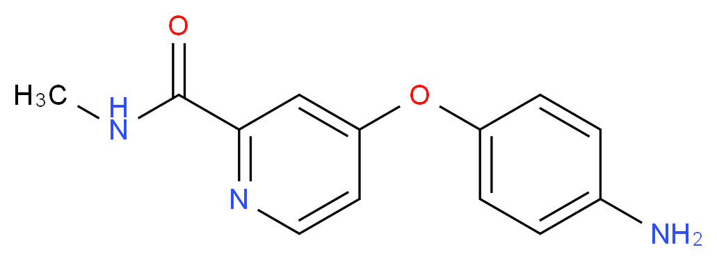 4-(4-Aminophenoxy)-N-methylpicolinamide_分子结构_CAS_284462-37-9)