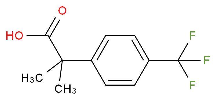 2-Methyl-2-[4-(trifluoromethyl)phenyl]-propanoic acid_分子结构_CAS_32445-89-9)