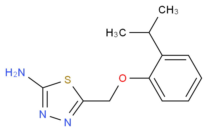 5-[(2-isopropylphenoxy)methyl]-1,3,4-thiadiazol-2-amine_分子结构_CAS_400739-14-2)