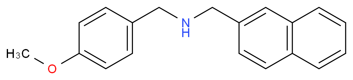 [(4-methoxyphenyl)methyl](naphthalen-2-ylmethyl)amine_分子结构_CAS_355816-03-4