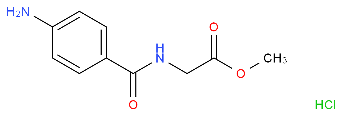 Methyl [(4-aminobenzoyl)amino]acetate hydrochloride_分子结构_CAS_)