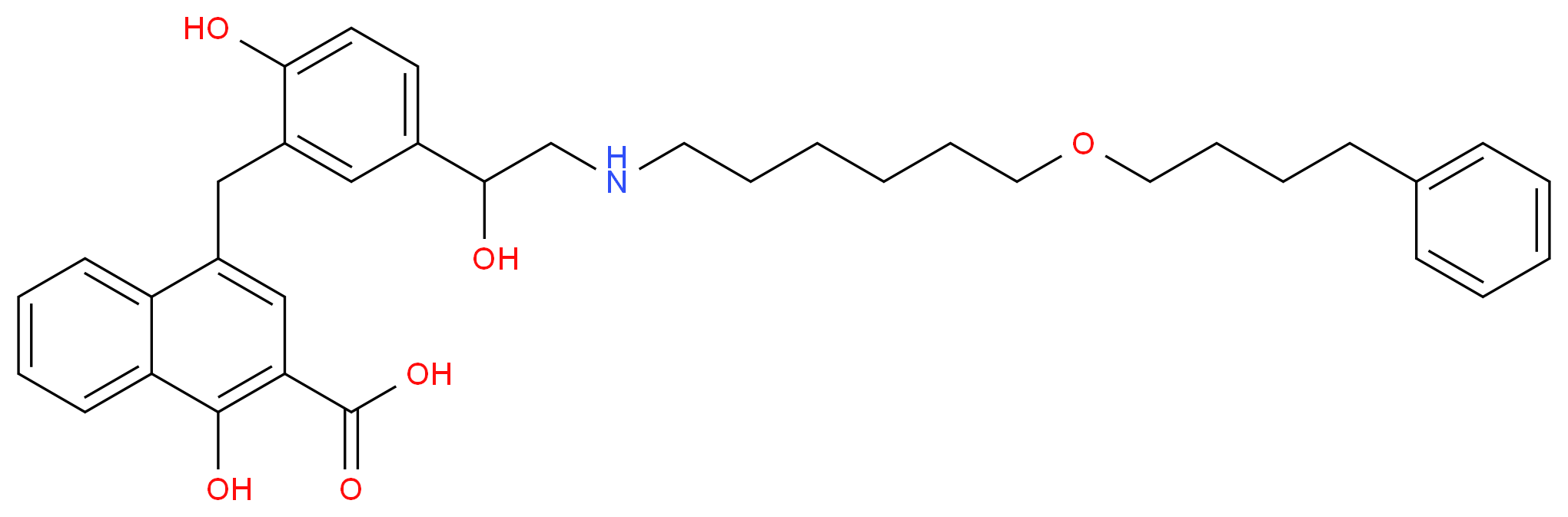 Salmeterol Xinafoate Adduct ImpurityDISCONTINUED_分子结构_CAS_1330076-52-2)