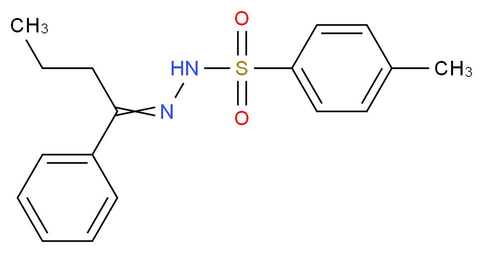 4-methyl-N'-(1-phenylbutylidene)benzene-1-sulfonohydrazide_分子结构_CAS_41780-81-8