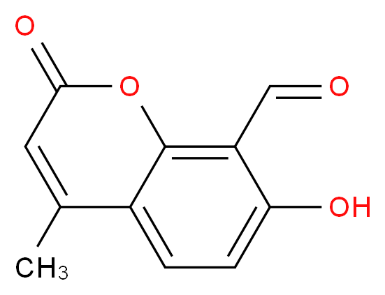 7-hydroxy-4-methyl-2-oxo-2H-chromene-8-carbaldehyde_分子结构_CAS_14003-96-4