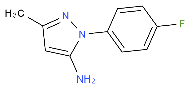 1-(4-fluorophenyl)-3-methyl-1H-pyrazol-5-amine_分子结构_CAS_)