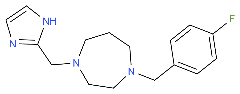 1-(4-fluorobenzyl)-4-(1H-imidazol-2-ylmethyl)-1,4-diazepane_分子结构_CAS_)