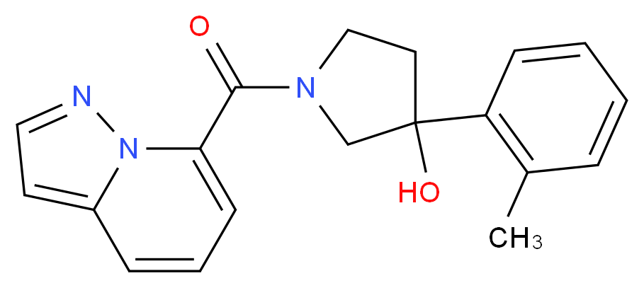 3-(2-methylphenyl)-1-(pyrazolo[1,5-a]pyridin-7-ylcarbonyl)pyrrolidin-3-ol_分子结构_CAS_)