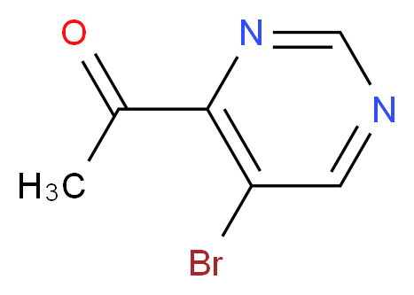 1-(5-Bromopyrimidin-4-yl)ethanone_分子结构_CAS_1245643-85-9)