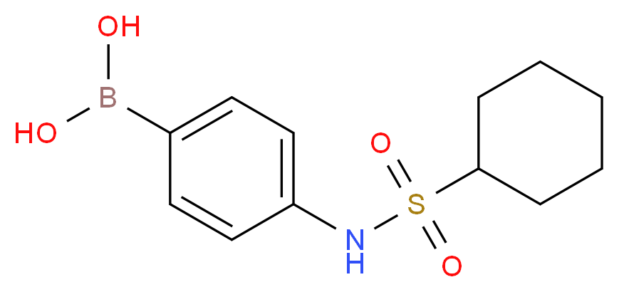 (4-cyclohexanesulfonamidophenyl)boronic acid_分子结构_CAS_871329-66-7