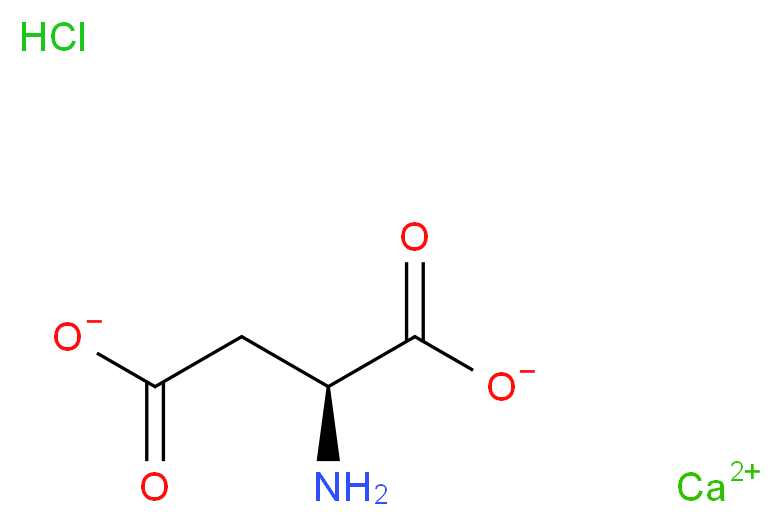 calcium (2S)-2-aminobutanedioate hydrochloride_分子结构_CAS_92533-40-9