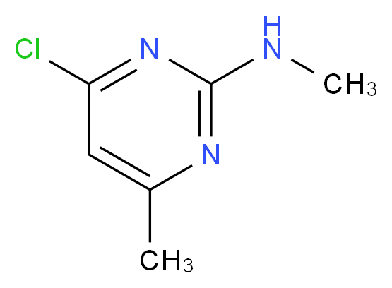 4-CHLORO-N,6-DIMETHYLPYRIMIDIN-2-AMINE_分子结构_CAS_5738-15-8)