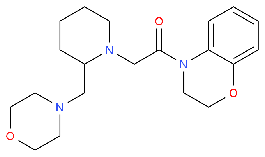 4-{[2-(4-morpholinylmethyl)-1-piperidinyl]acetyl}-3,4-dihydro-2H-1,4-benzoxazine_分子结构_CAS_)