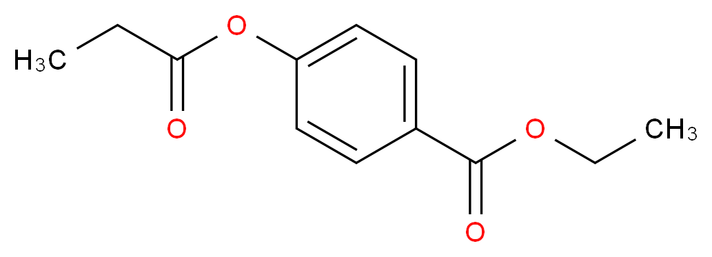 ethyl 4-(propanoyloxy)benzoate_分子结构_CAS_636-09-9