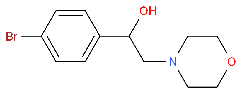 1-(4-bromophenyl)-2-(morpholin-4-yl)ethan-1-ol_分子结构_CAS_7155-26-2