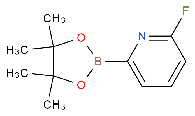 2-fluoro-6-(tetramethyl-1,3,2-dioxaborolan-2-yl)pyridine_分子结构_CAS_842136-58-7