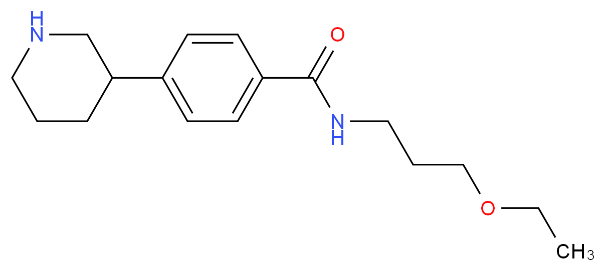 N-(3-ethoxypropyl)-4-piperidin-3-ylbenzamide_分子结构_CAS_)