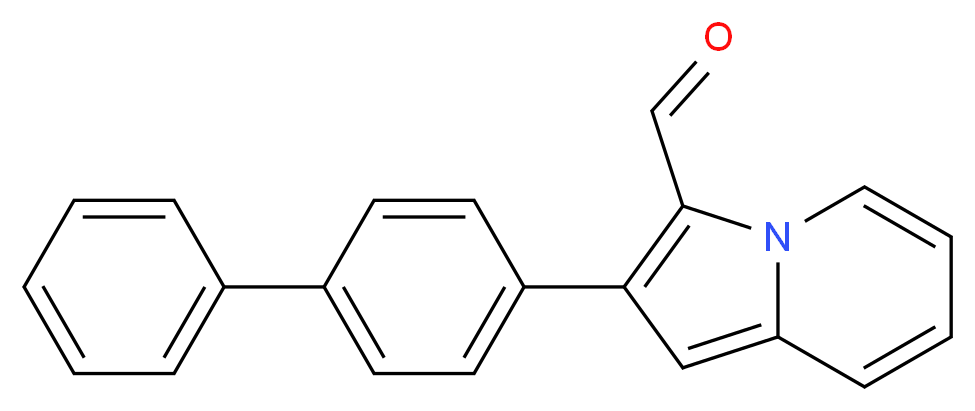 2-(4-phenylphenyl)indolizine-3-carbaldehyde_分子结构_CAS_558473-55-5