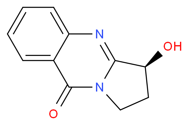 (3S)-3-hydroxy-1H,2H,3H,9H-pyrrolo[2,1-b]quinazolin-9-one_分子结构_CAS_486-64-6