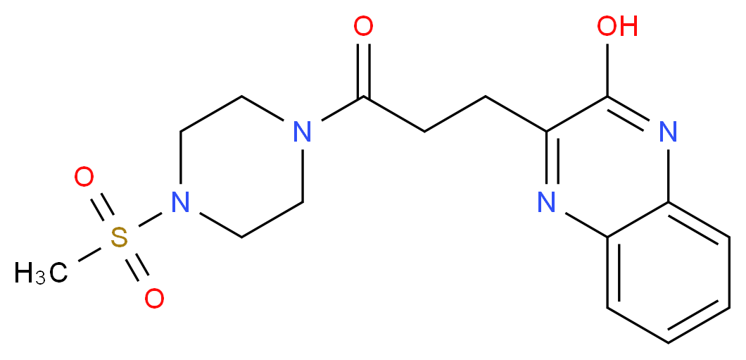 3-{3-[4-(methylsulfonyl)piperazin-1-yl]-3-oxopropyl}quinoxalin-2-ol_分子结构_CAS_)