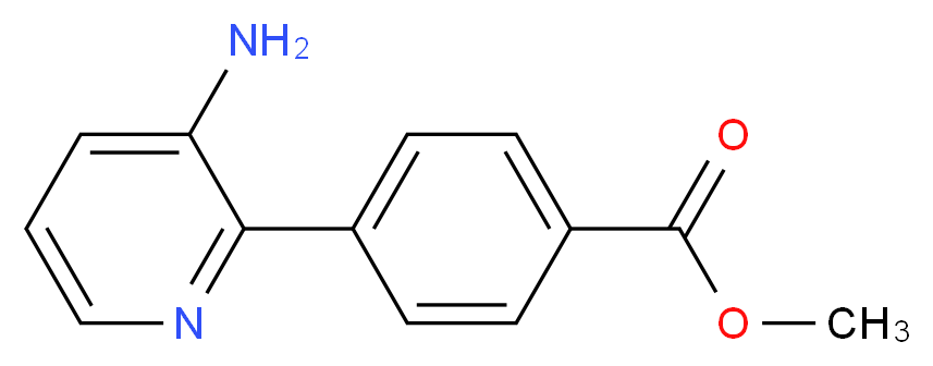 Methyl 4-(3-amino-2-pyridinyl)benzenecarboxylate_分子结构_CAS_924869-19-2)