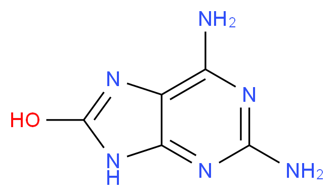 2,6-DIAMINO-9H-PURINE-8-OL_分子结构_CAS_72308-52-2)