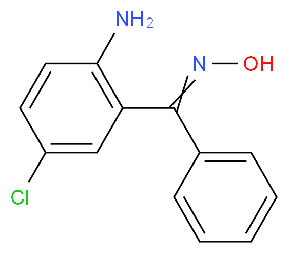 2-AMINO-5-CHLOROBENZOPHENEONE OXIME_分子结构_CAS_18097-52-4)