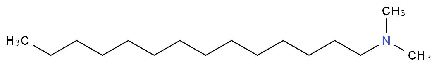 dimethyl(tetradecyl)amine_分子结构_CAS_112-75-4