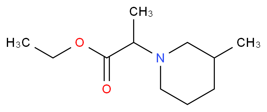 Ethyl 2-(3-methylpiperidin-1-yl)propanoate_分子结构_CAS_)