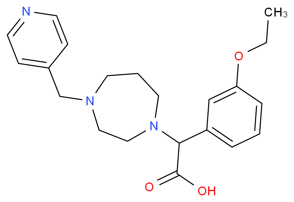 (3-ethoxyphenyl)[4-(pyridin-4-ylmethyl)-1,4-diazepan-1-yl]acetic acid_分子结构_CAS_)