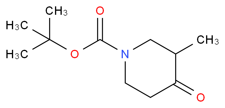 tert-butyl 3-methyl-4-oxopiperidine-1-carboxylate_分子结构_CAS_181269-69-2
