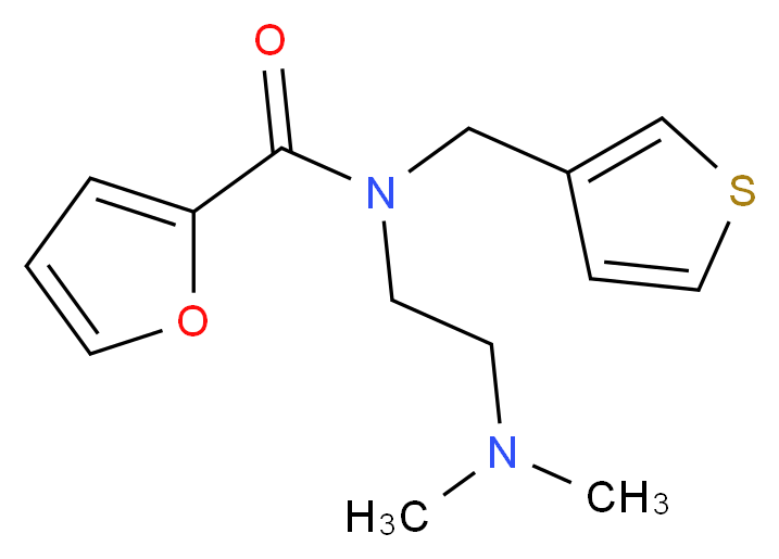 N-[2-(dimethylamino)ethyl]-N-(3-thienylmethyl)-2-furamide_分子结构_CAS_)